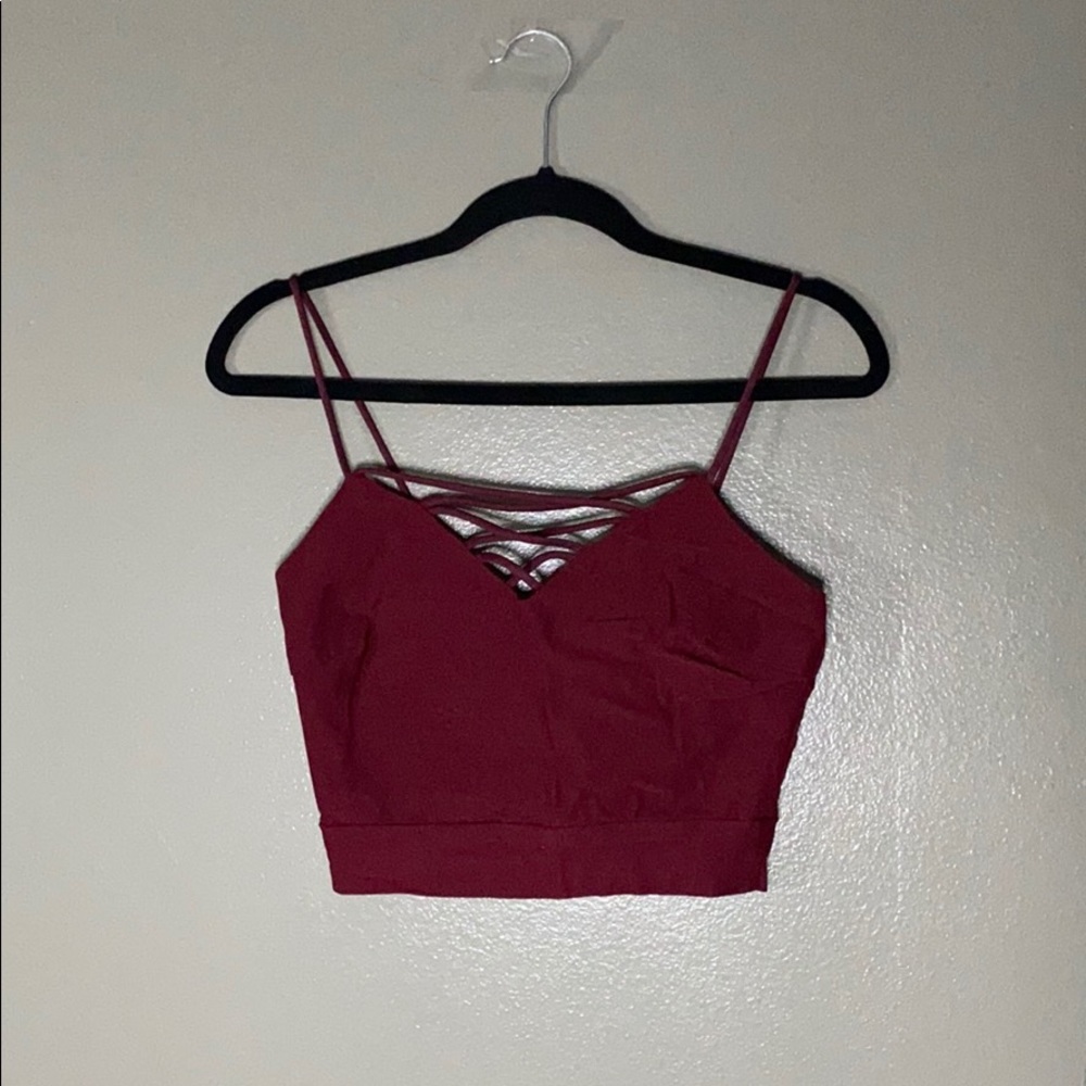 Burgundy crop top